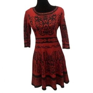Taylor Patterned Fit-and-Flare Dress